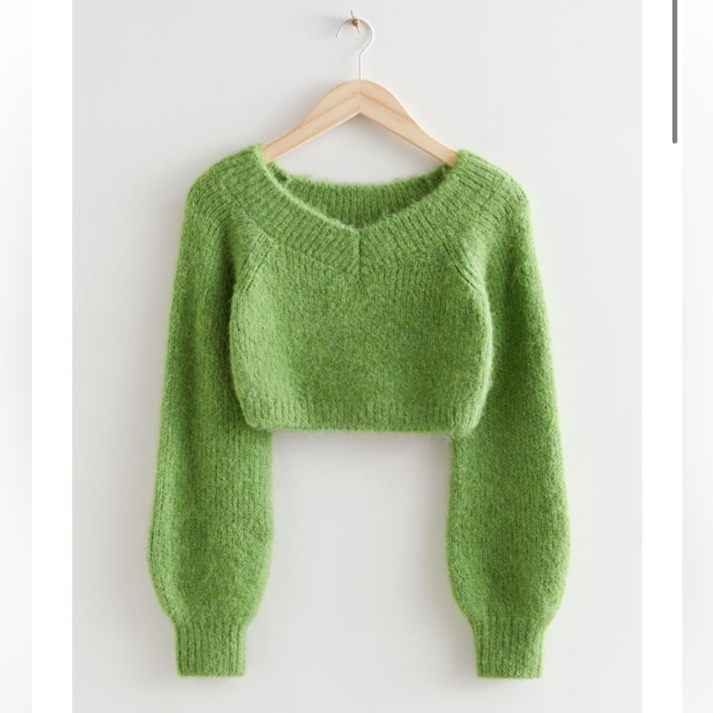 & Other Stories - Off-Shoulder Wool Knit Sweater Size L